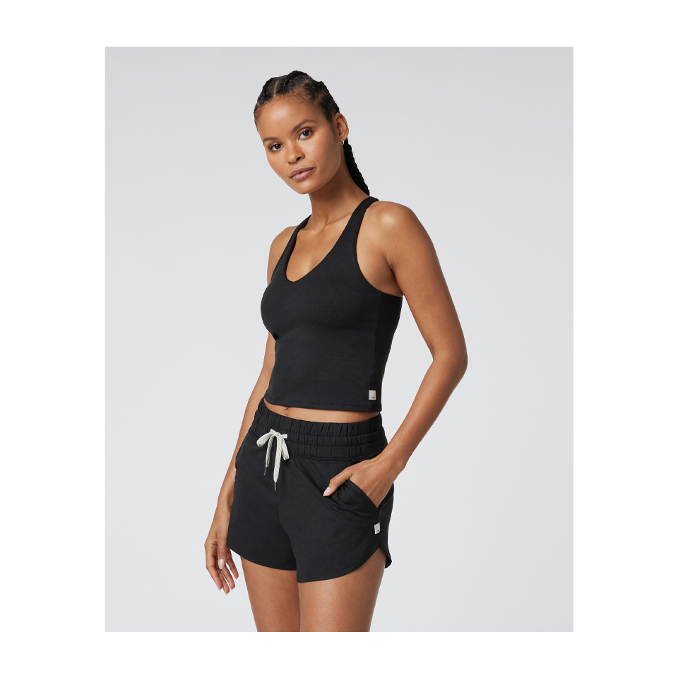 Vuori Women's Halo Performance Crop 2.0 Black Heather