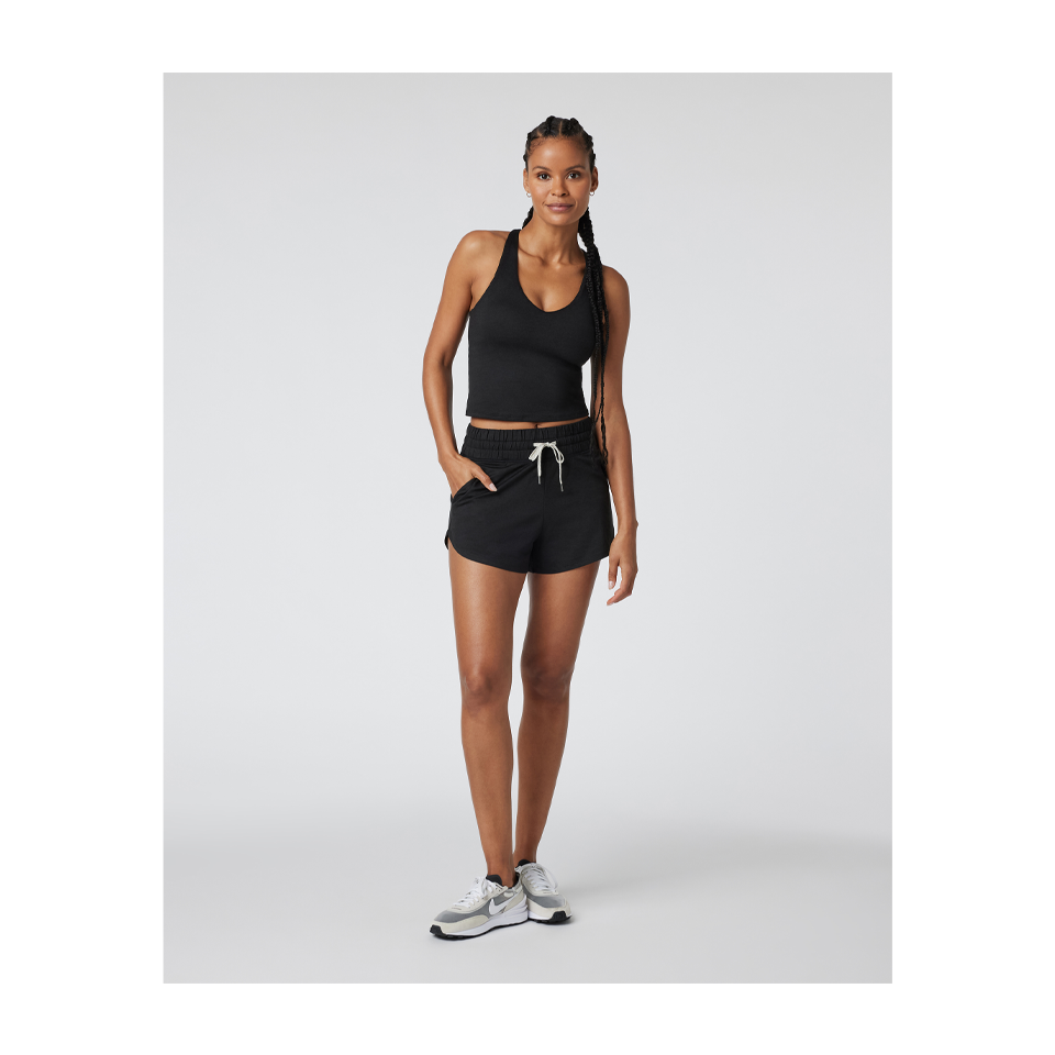 Vuori Women's Halo Performance Crop 2.0 Black Heather