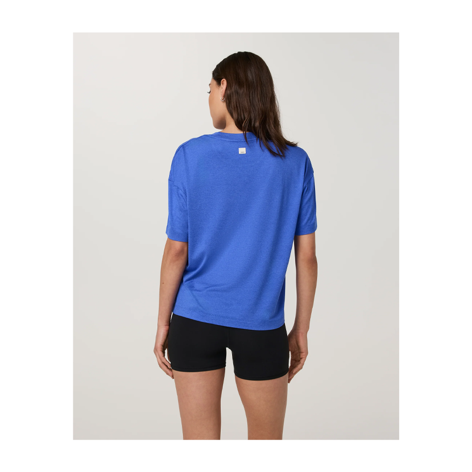 Vuori Women's Energy Tee Long Electric Blue Heather
