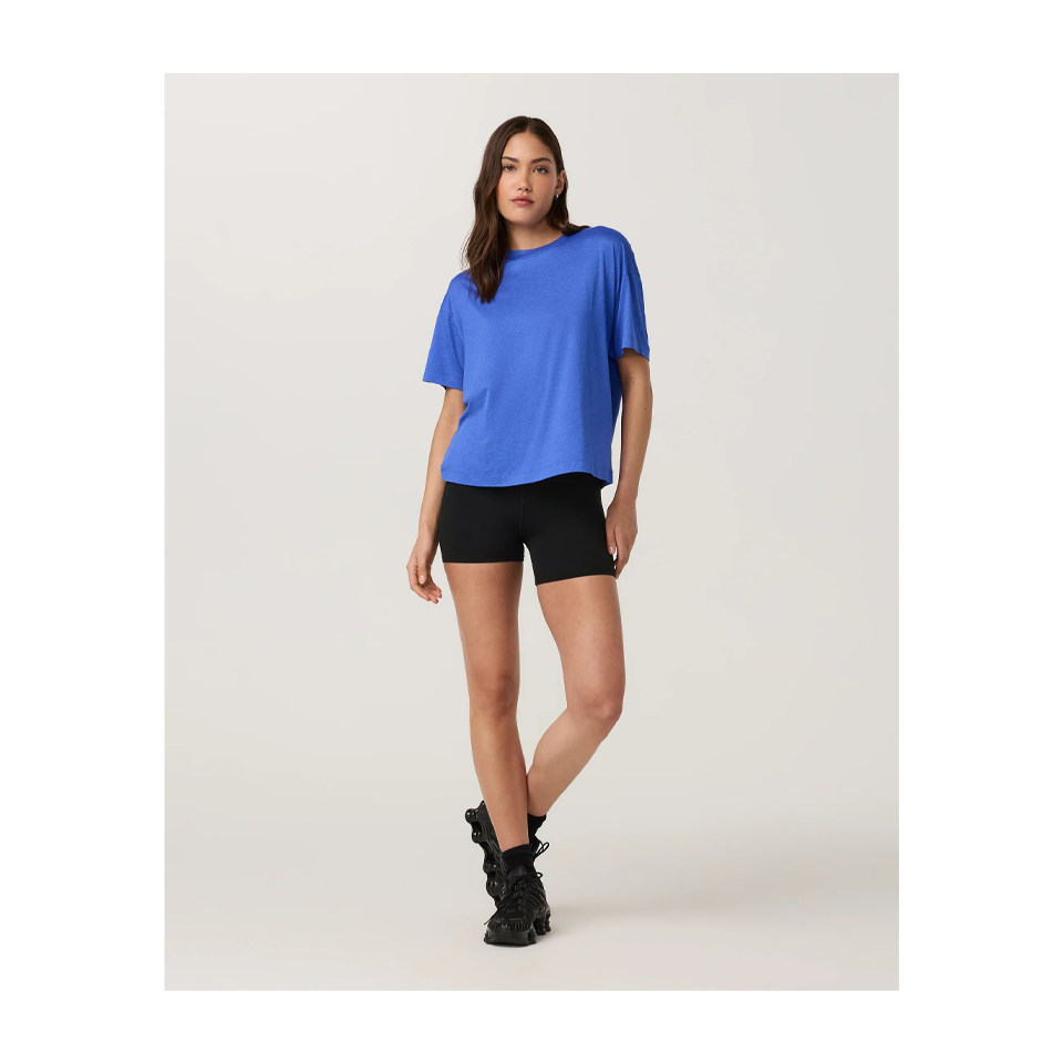 Vuori Women's Energy Tee Long Electric Blue Heather