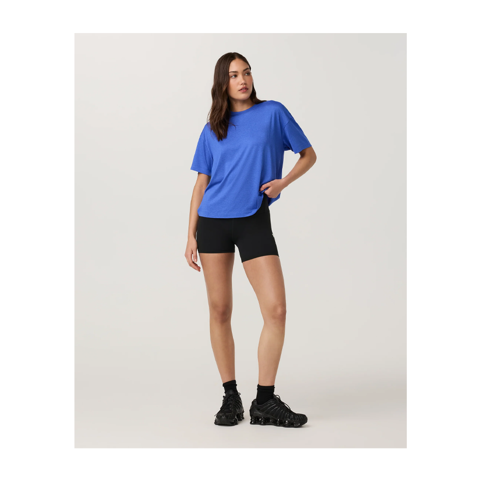 Vuori Women's Energy Tee Long Electric Blue Heather