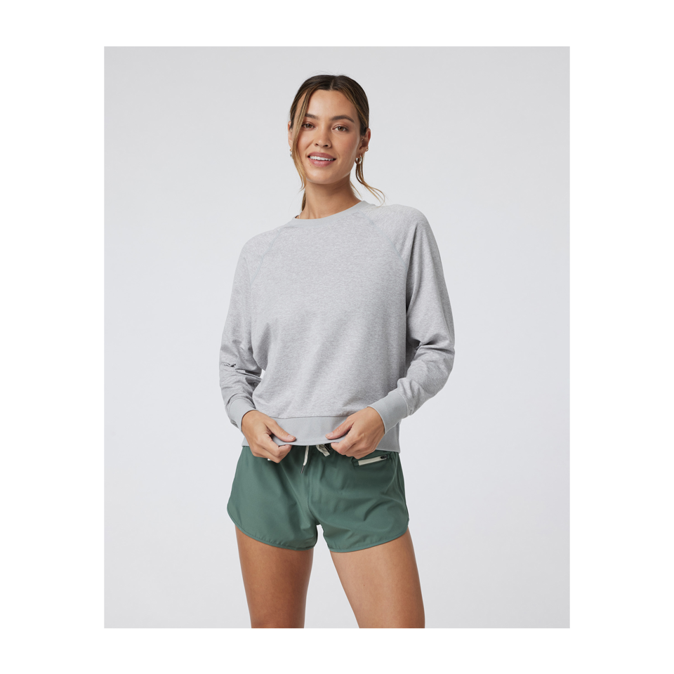 Vuori Women's Daydream Crew Light Heather Grey