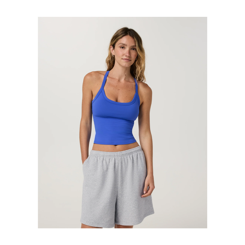 Vuori Women's Halo Cross Back Tank Electric Blue