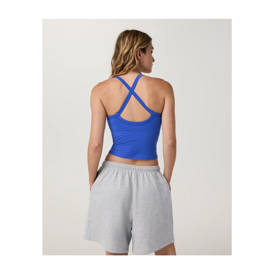 Vuori Women's Halo Cross Back Tank Electric Blue
