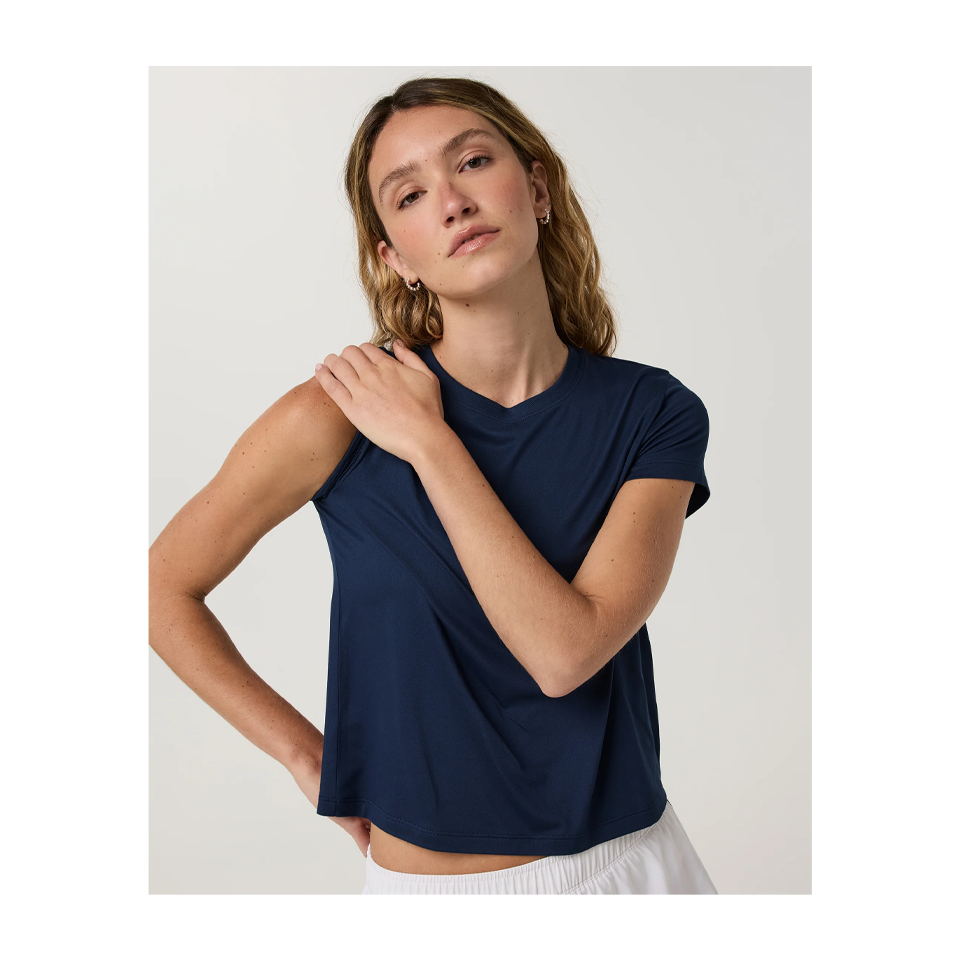 Vuori Women's Energy Classic Tee Blue Coast