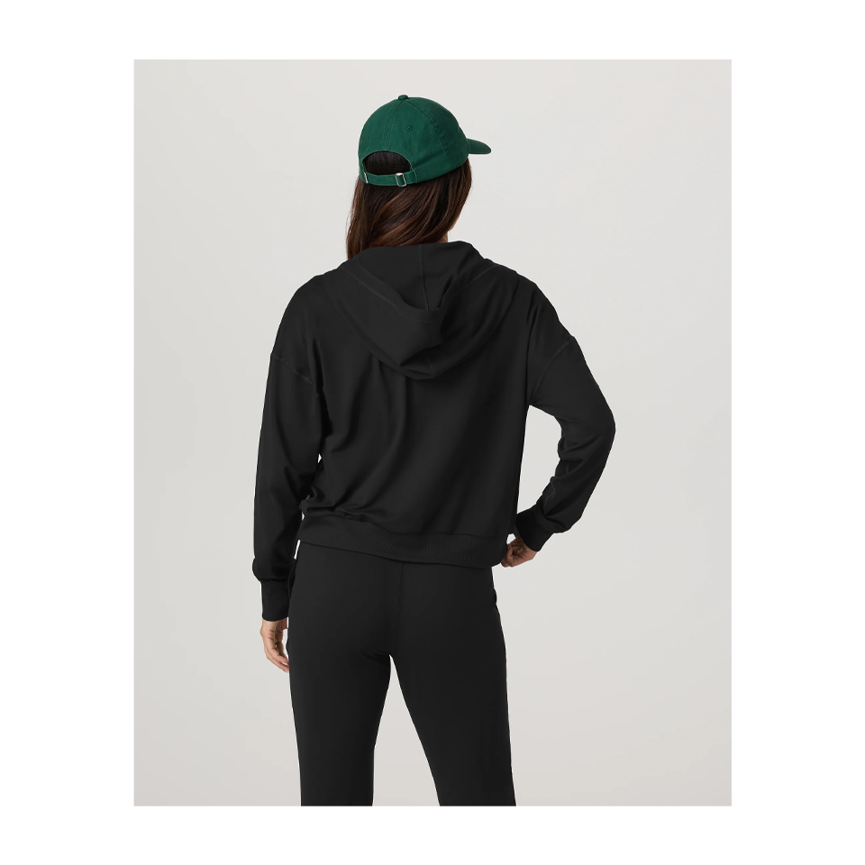 Vuori Women's Halo Modern Full Zip Hoodie True Black