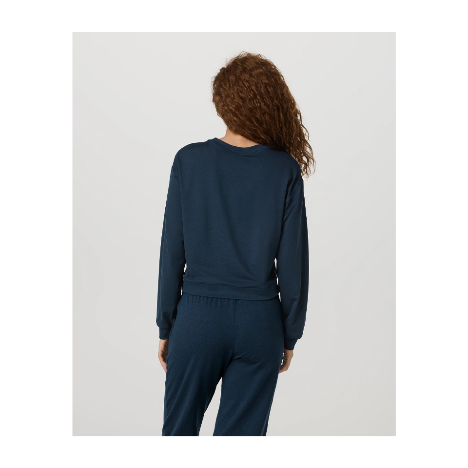 Vuori Women's Halo Modern Crew Blue Coast Heather