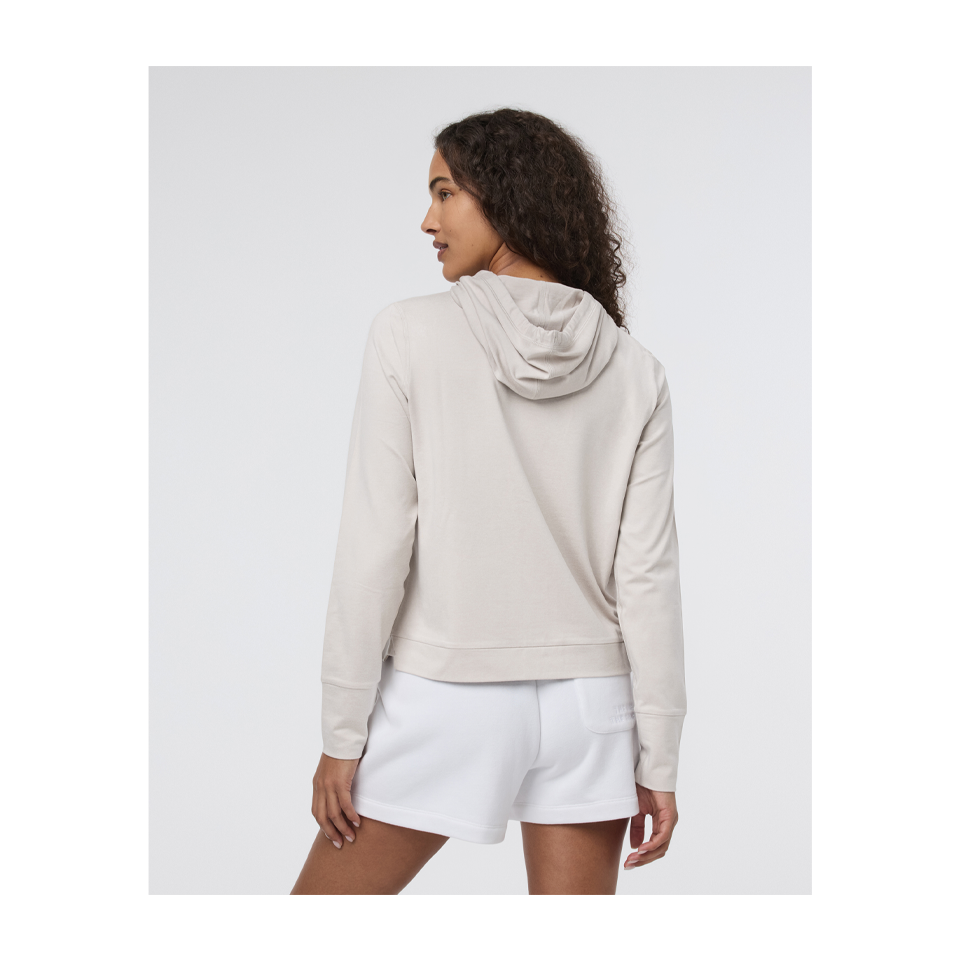 Vuori Women's Halo Essential Hoodie Ecru Heather