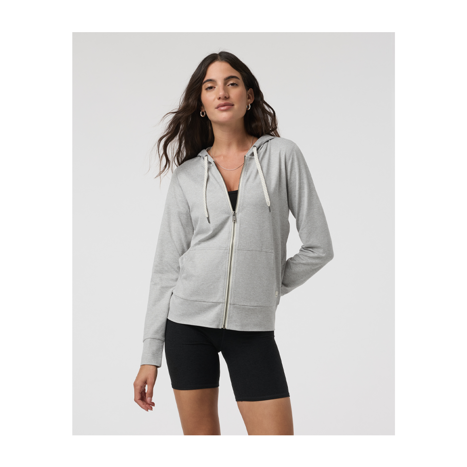 Vuori Women's Halo Performance Hoodie 2.0 Pale Grey Heather