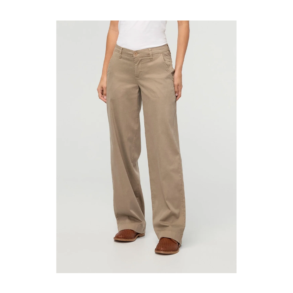 DUER Women's Deluxe Twill Trouser Desert Tan