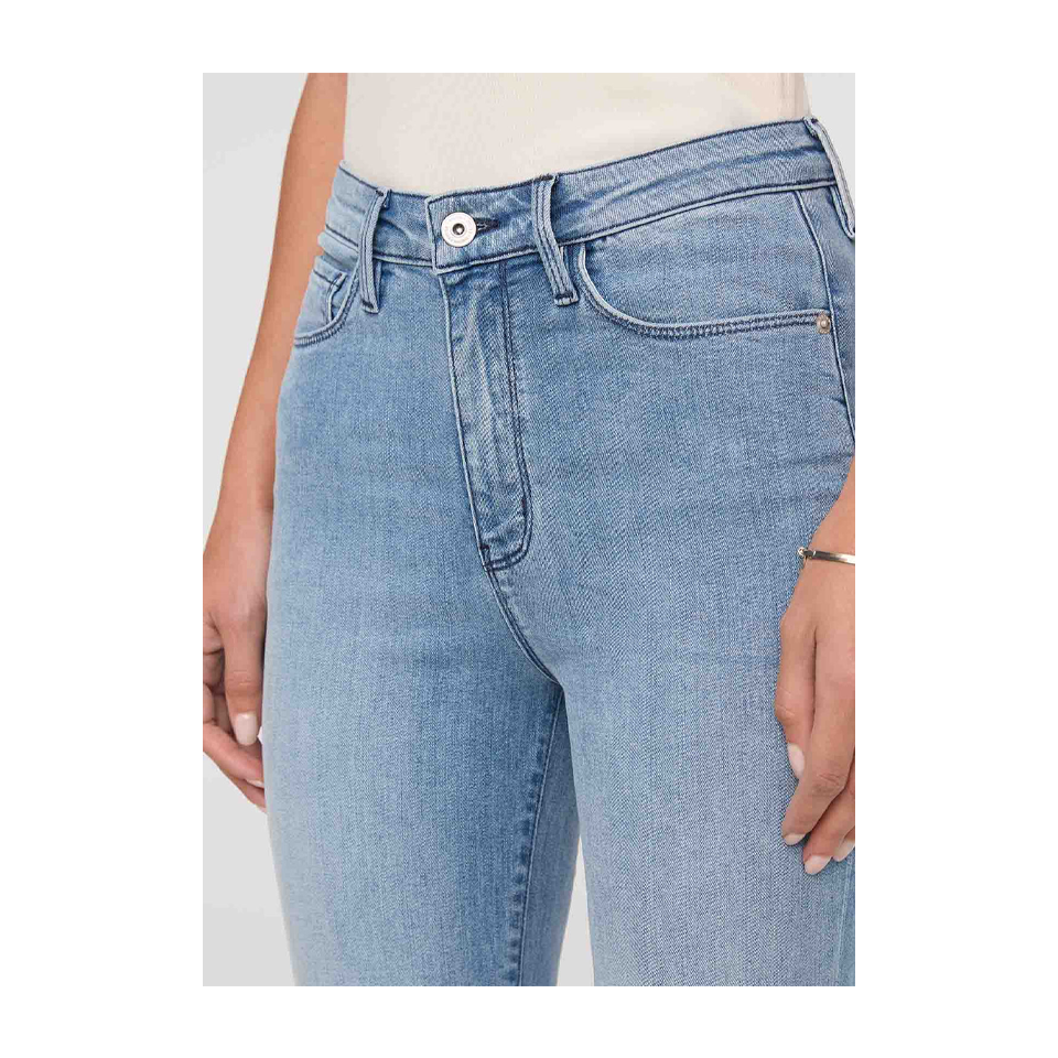 DUER Women's No Sweat Denim High Rise Slim Straight Mystic Blue