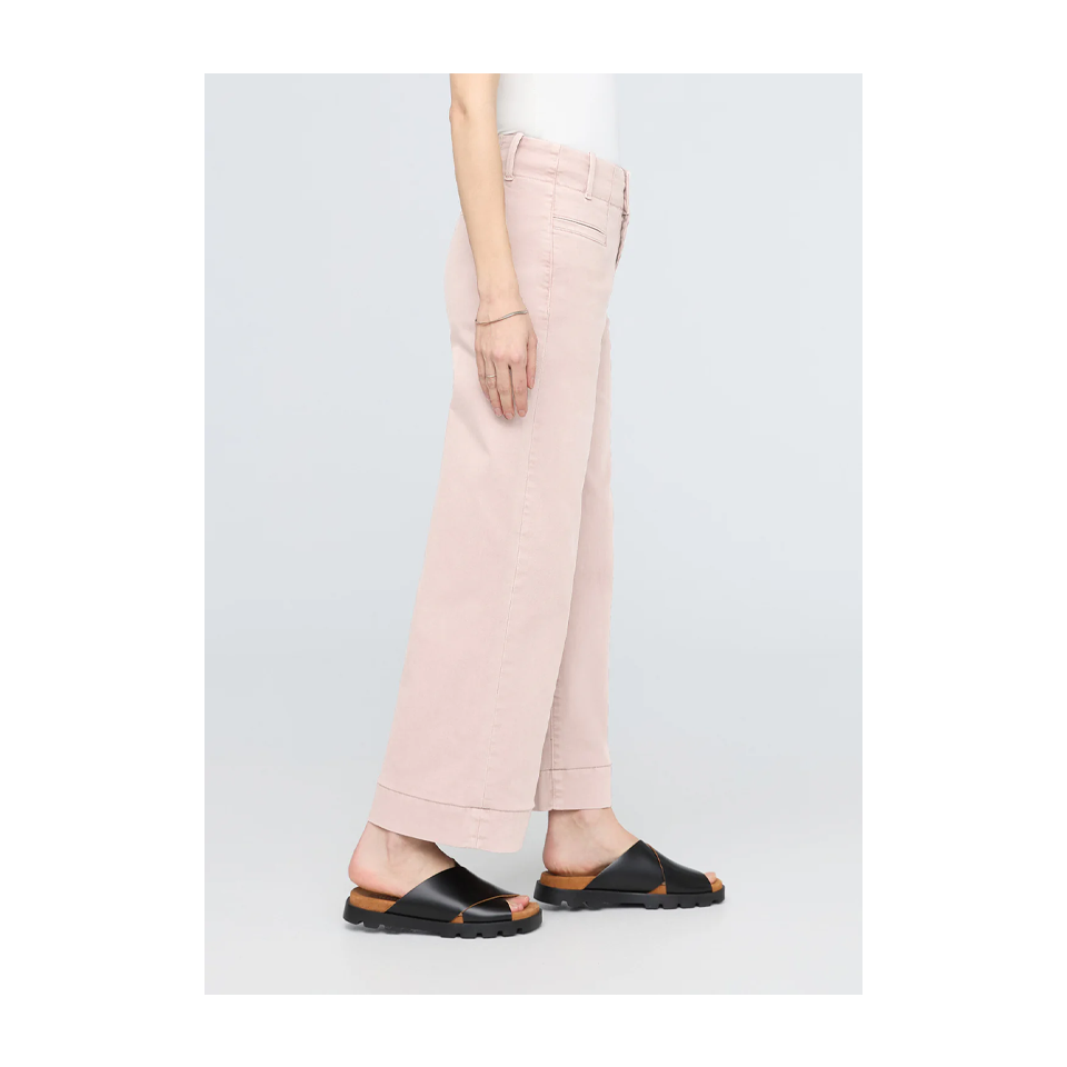 DUER Women's LuxTwill High Rise Trouser Soft Rose