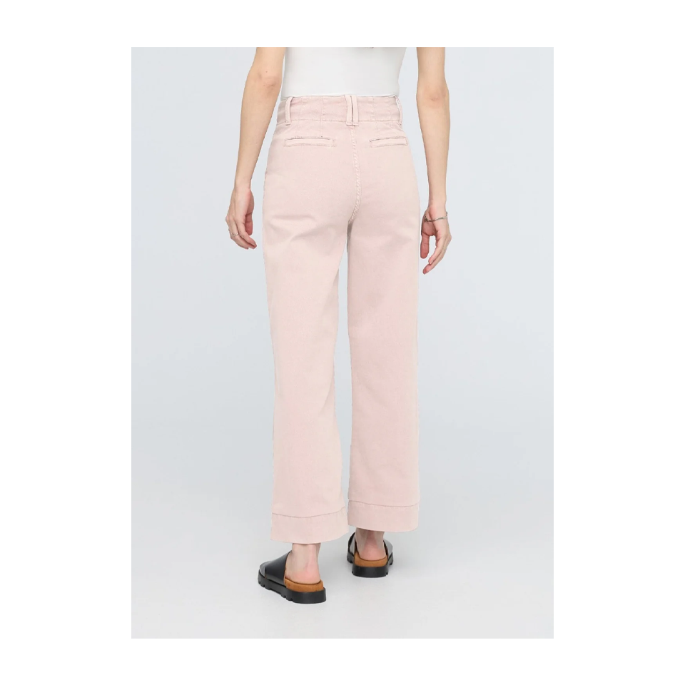 DUER Women's LuxTwill High Rise Trouser Soft Rose