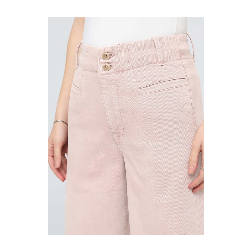 DUER Women's LuxTwill High Rise Trouser Soft Rose