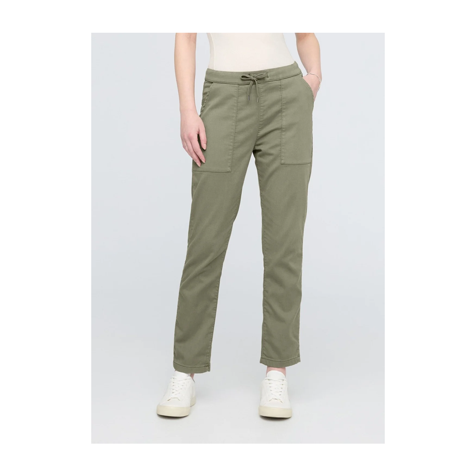 DUER Women's No Sweat Harbour Pant Light Olive