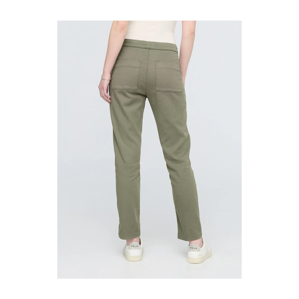 DUER Women's No Sweat Harbour Pant Light Olive