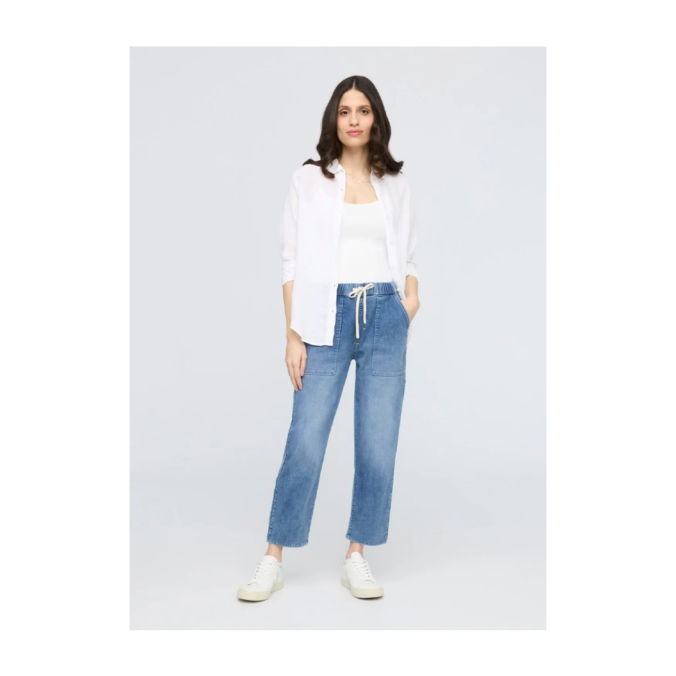 DUER Women's Performance Denim Lite Harbour Pant Light Stone