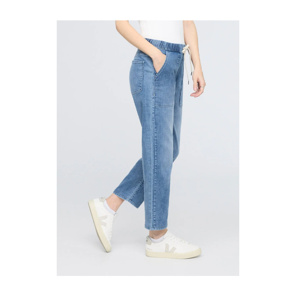 DUER Women's Performance Denim Lite Harbour Pant Light Stone