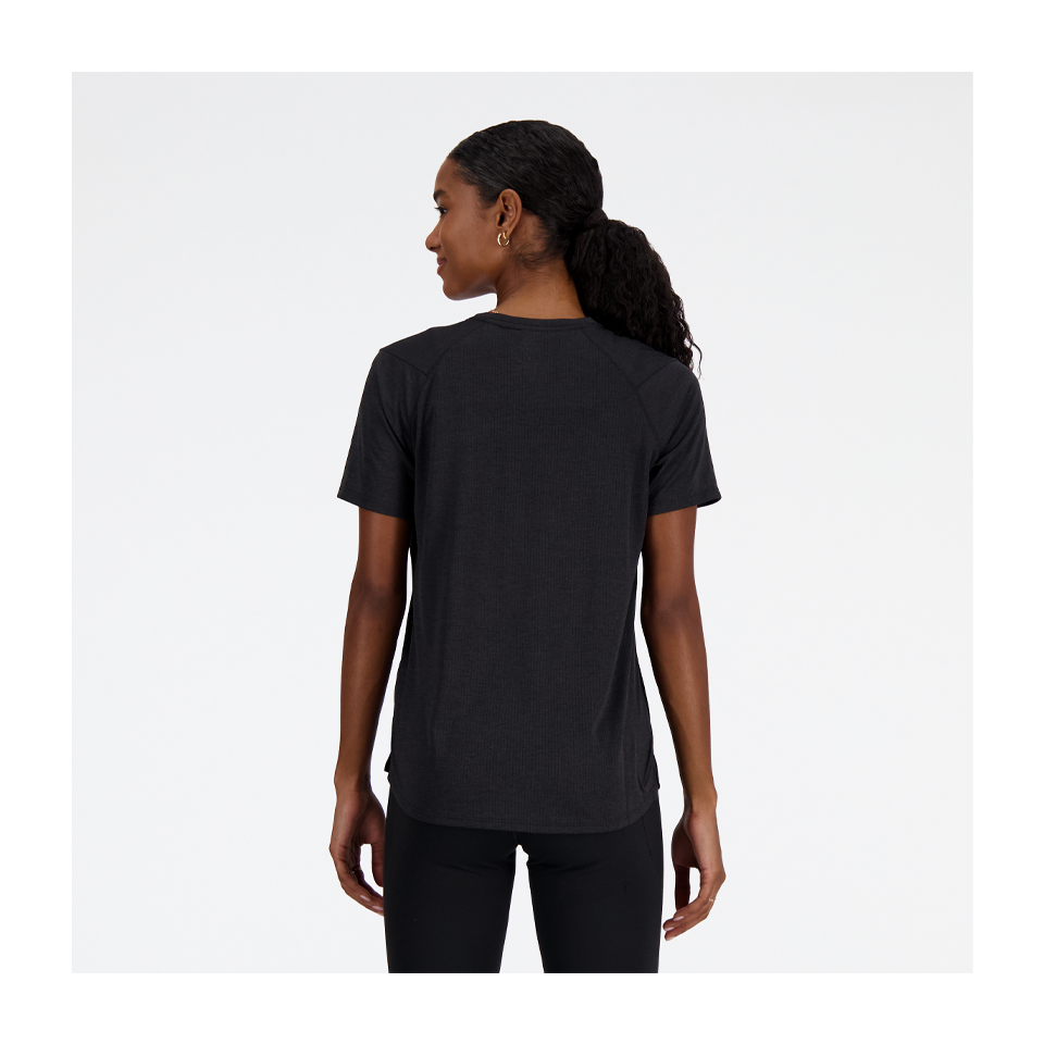 New Balance Women's Athletics T-Shirt Black Heather
