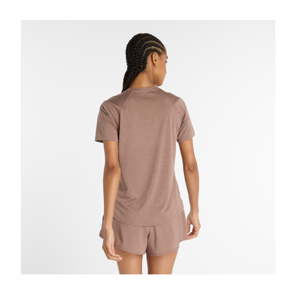 New Balance Women's Athletics T-Shirt Earth Shadow Heather