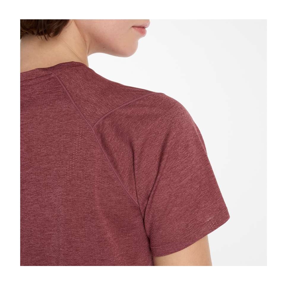 New Balance Women's Athletics T-Shirt Wash Burgundy Heather