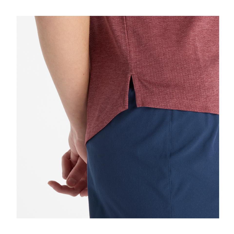 New Balance Women's Athletics T-Shirt Wash Burgundy Heather