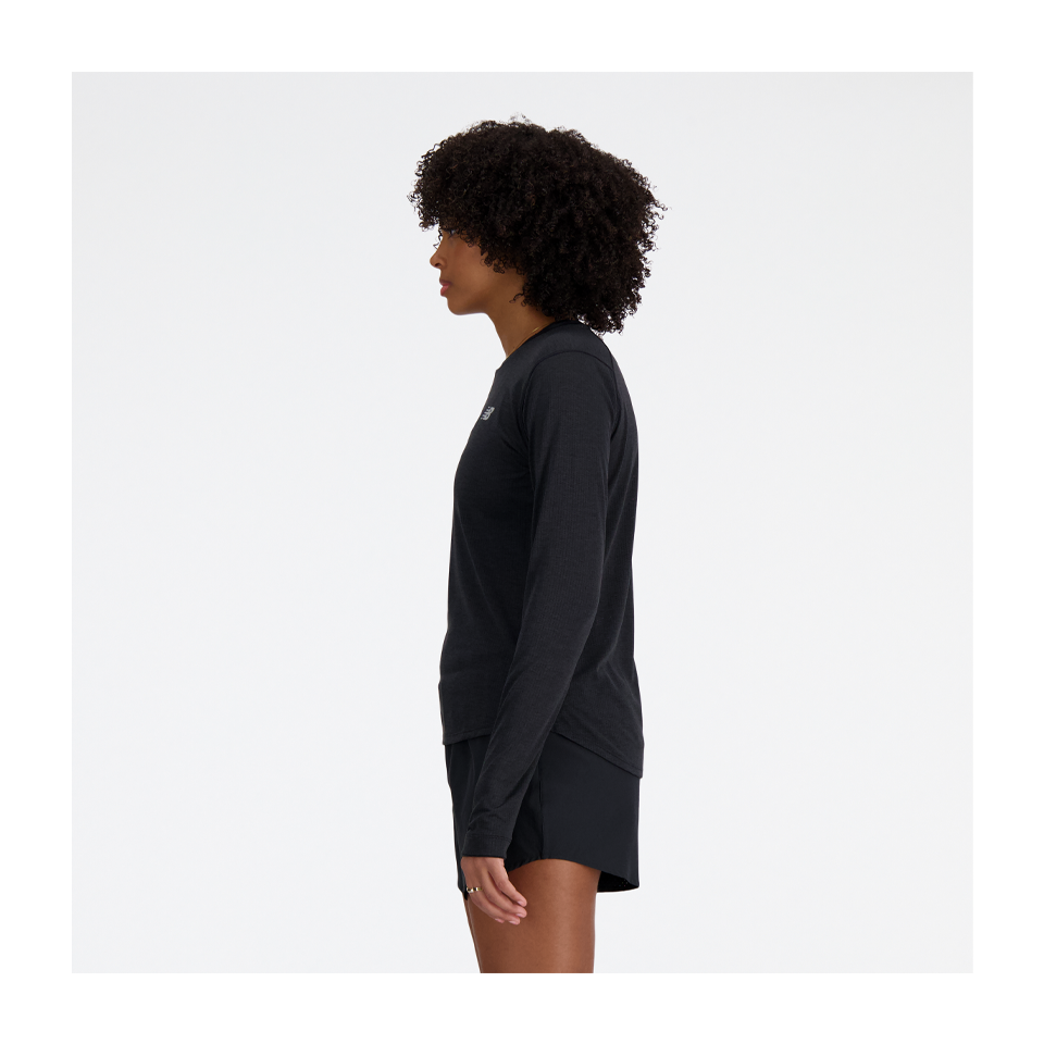 New Balance Women's Athletics Long Sleeve Black Heather