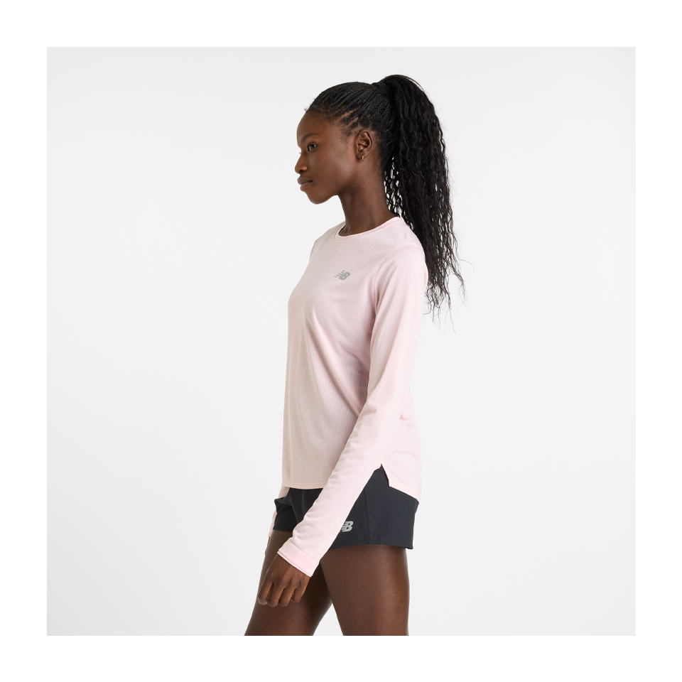 New Balance Women's Athletics Long Sleeve Rose Sugar