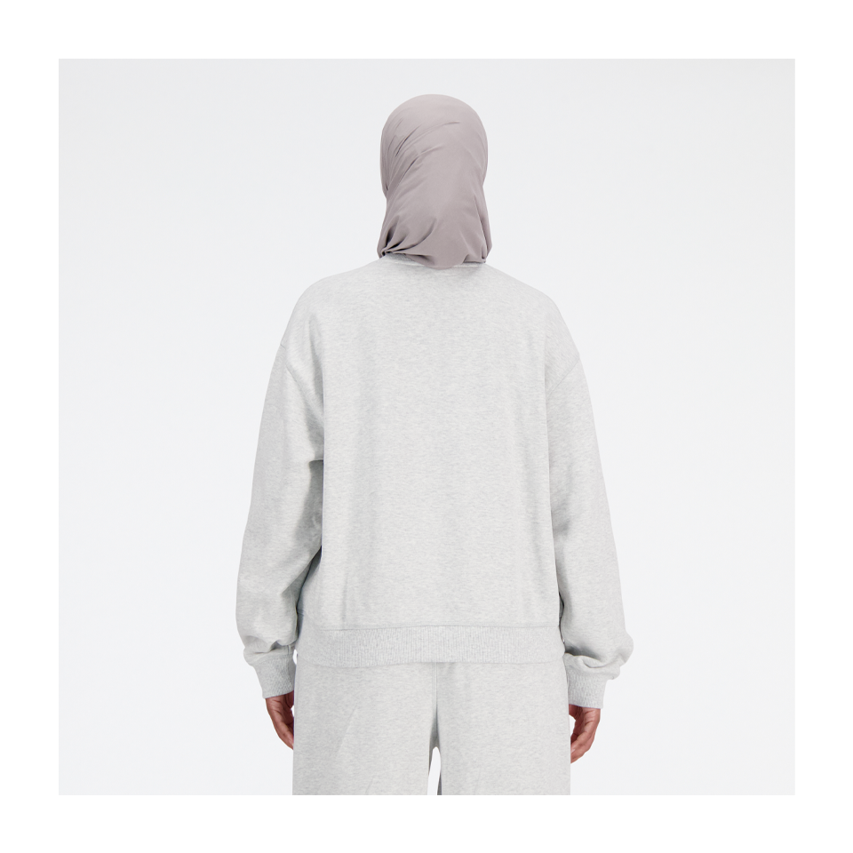 New Balance Women's Athletics French Terry Crew Ash Heather