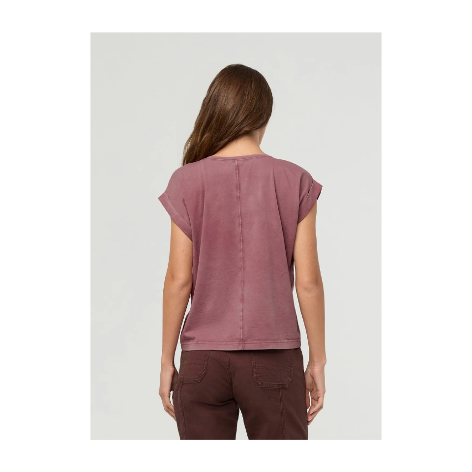 DUER Women's PurePima Dolman V-Neck Washed Dusty Rose