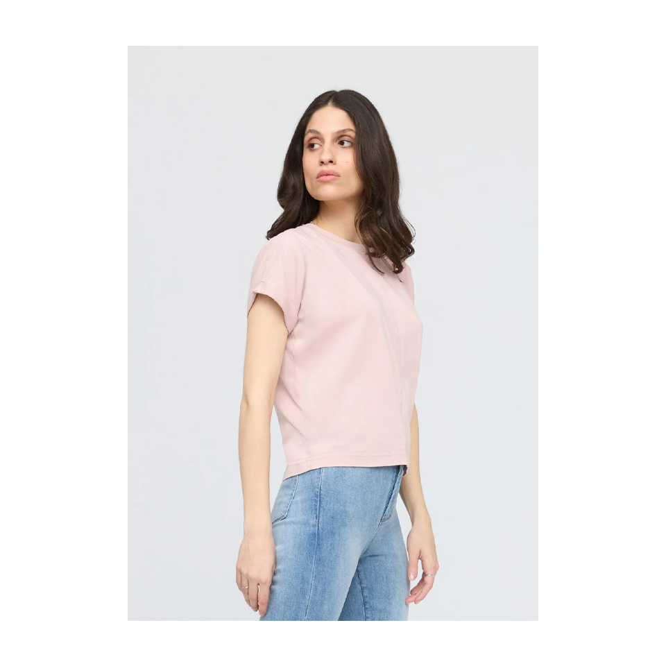 DUER Women's PurePima Vintage Dolman Tee Washed Soft Rose