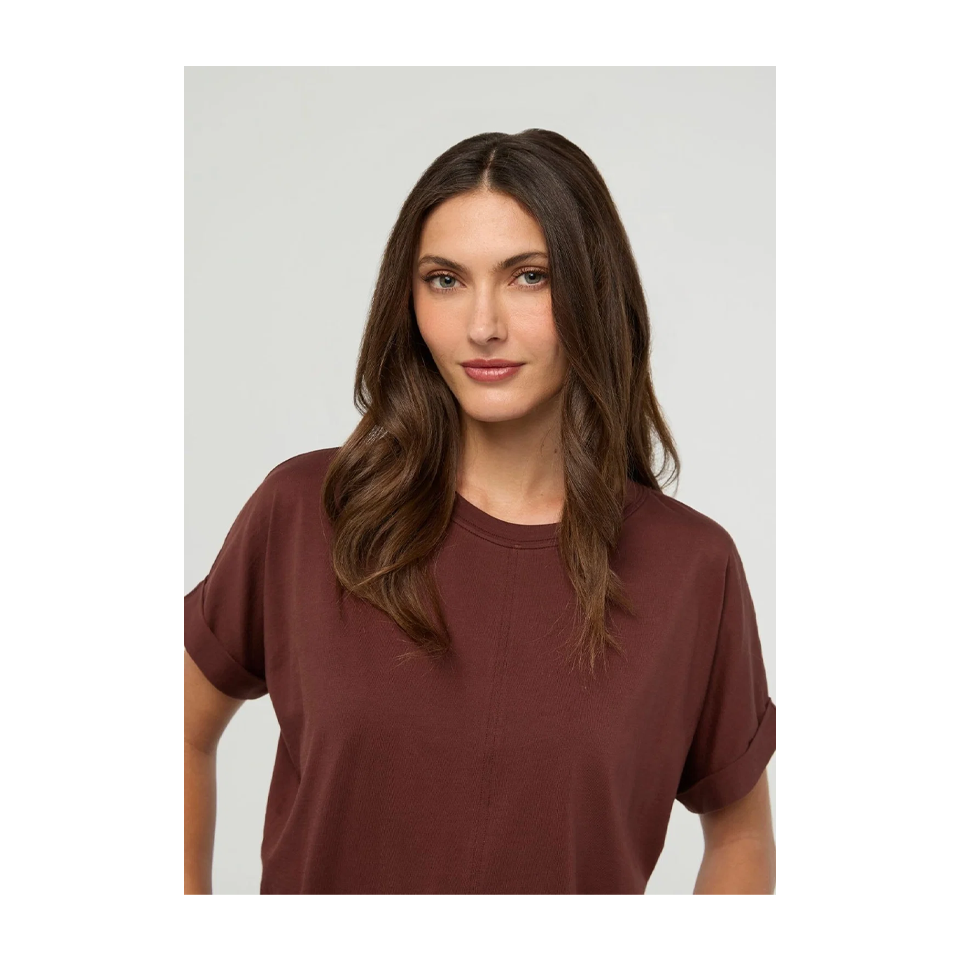 DUER Women's PurePima Dolman Tee Chestnut