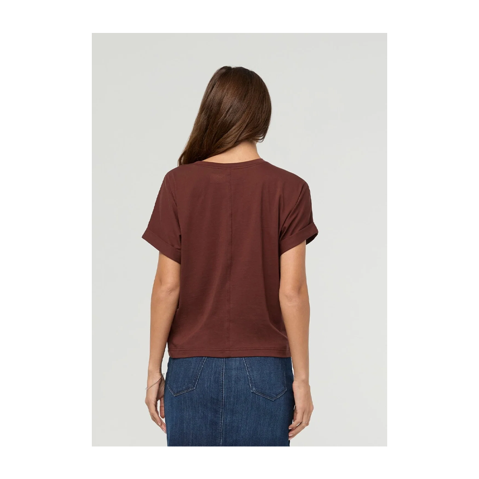 DUER Women's PurePima Dolman Tee Chestnut