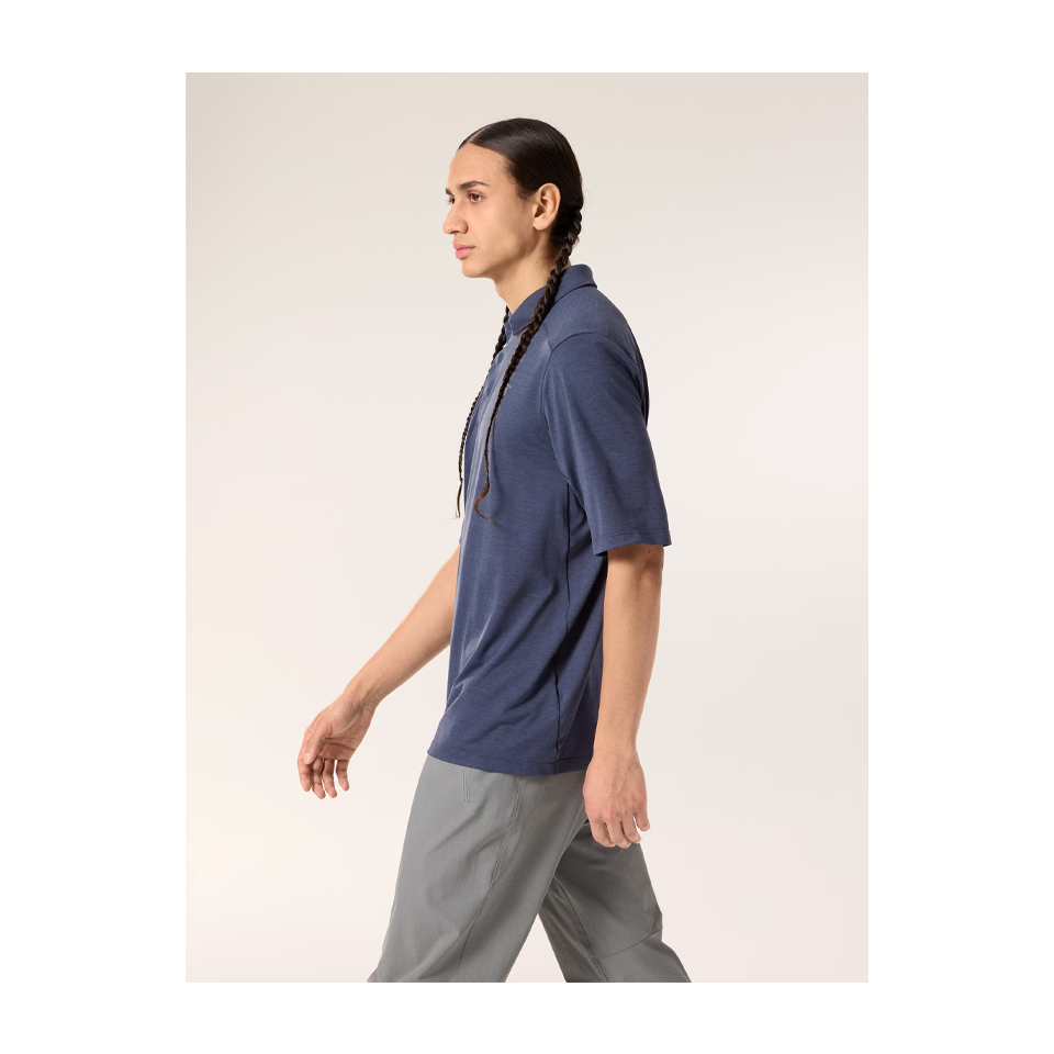 Arc'teryx Men's Cormac Polo SS Black Sapphire Heather