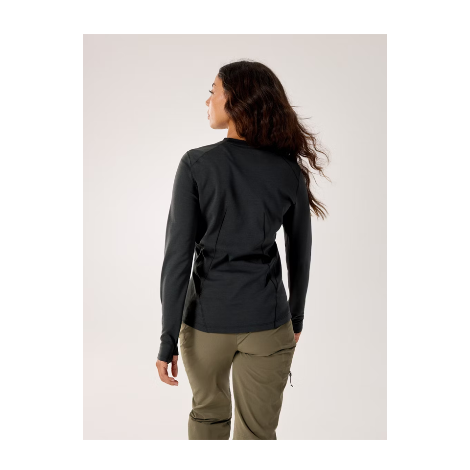 Arc'teryx Women's Taema Thermal Crew Neck Shirt LS Black Heather