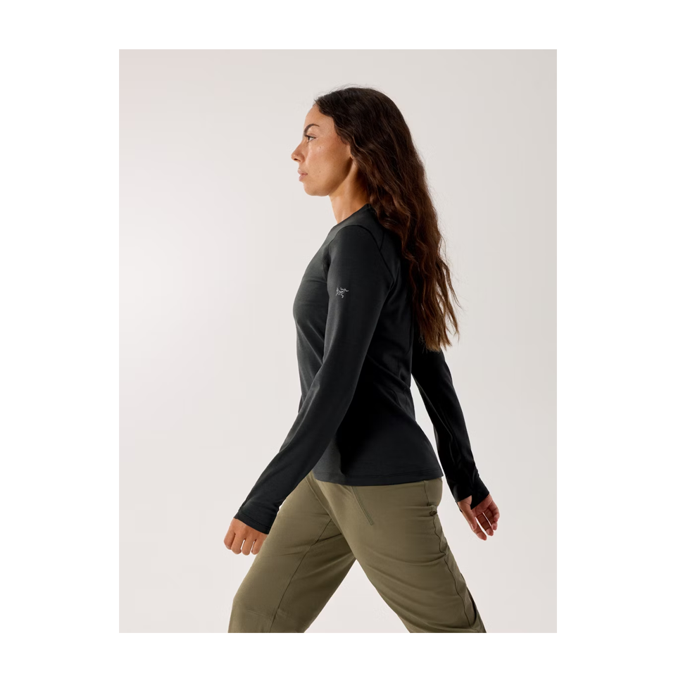 Arc'teryx Women's Taema Thermal Crew Neck Shirt LS Black Heather