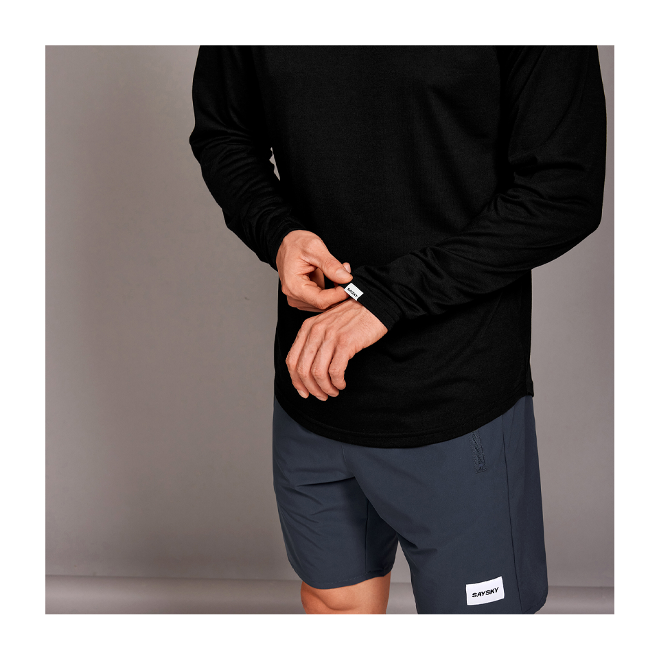 SAYSKY Men's Clean Motion Long Sleeve Black
