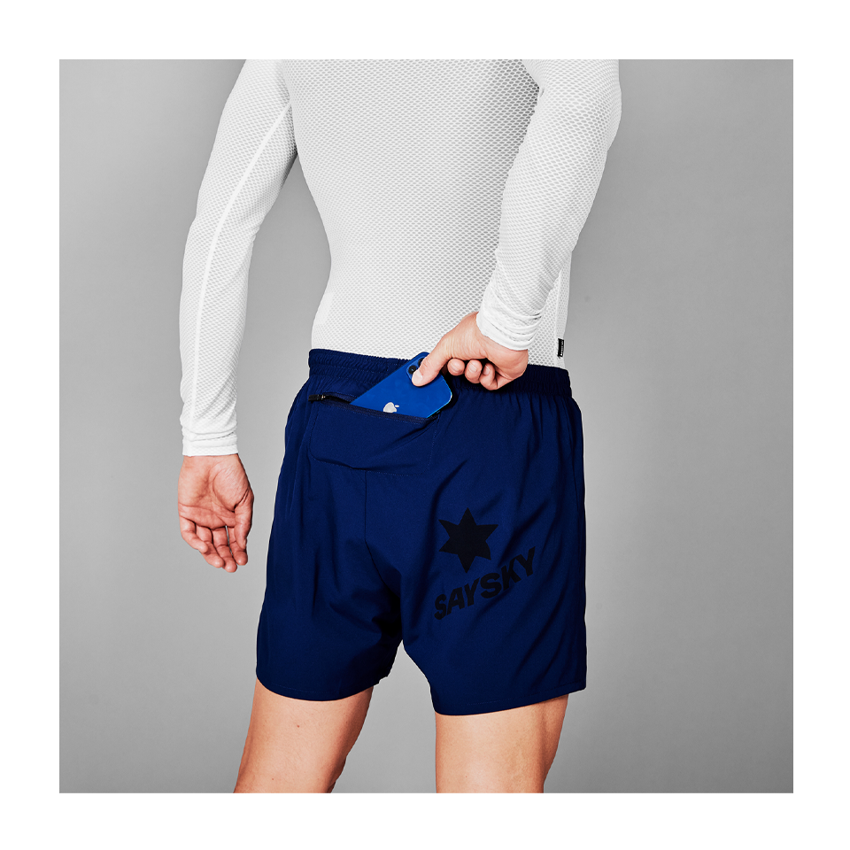 SAYSKY Men's Pace Shorts 5'' Blue