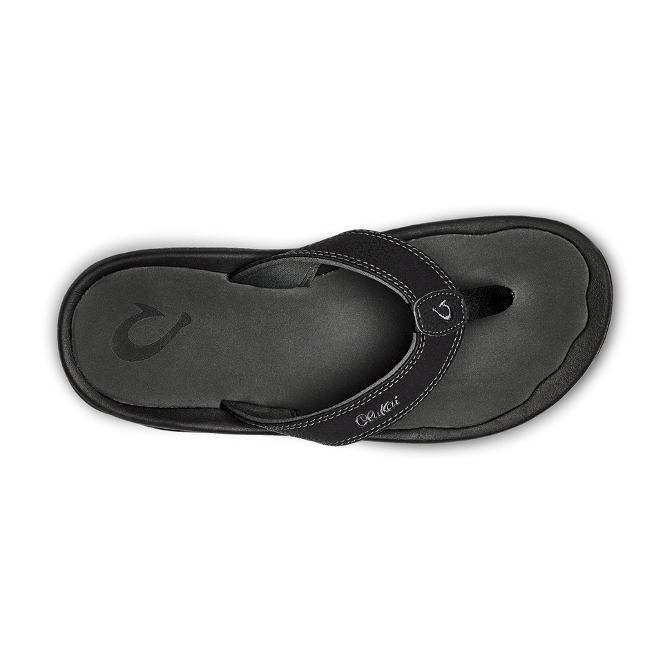 OluKai Men's 'Ohana Black/Dark Shadow