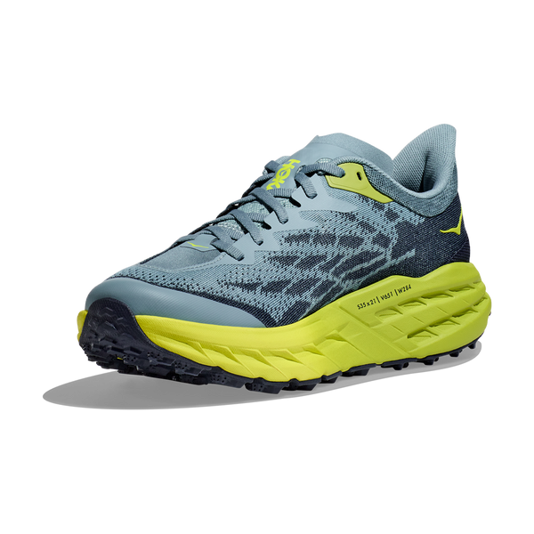 HOKA Men's Speedgoat 5 Stone Blue/Dark Citron Play Stores Inc
