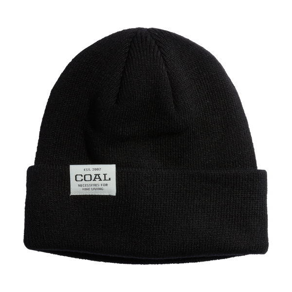 Coal The Uniform Low Recycled Knit Cuff Beanie Black
