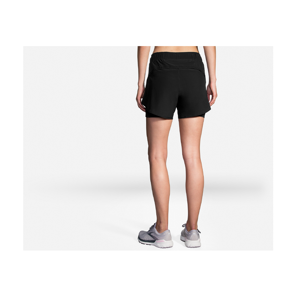 Brooks Women's Chaser 5" 2-in-1 Short Black