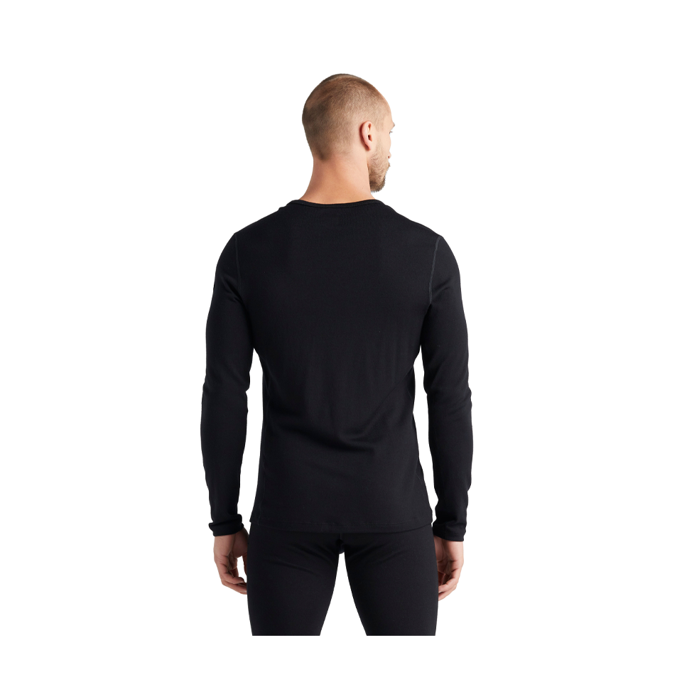 Icebreaker Men's Merino 260 Tech Long Sleeve Crewe Thermal Top Black