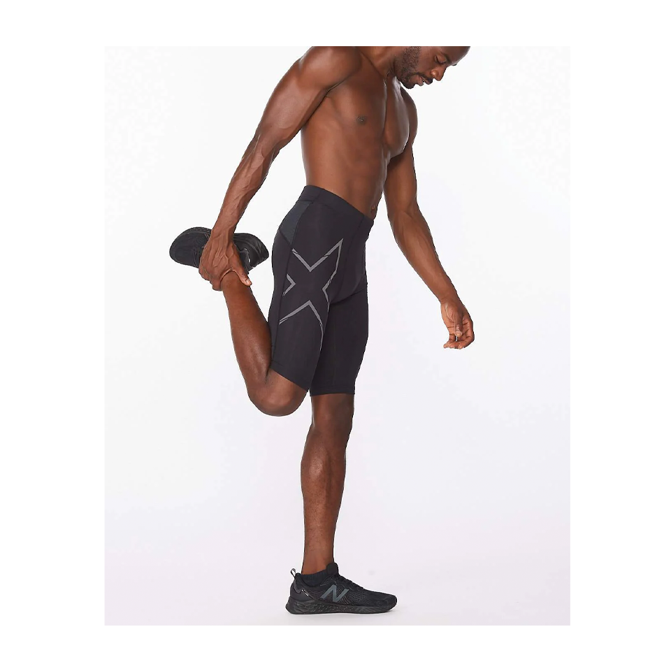 2XU Men's Light Speed Compression Short Black/Black Reflective
