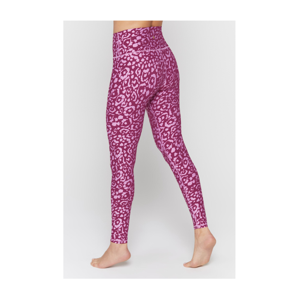 Spiritual Gangster Women's Intent Eco Jersey High Waist Legging Wildcat Print