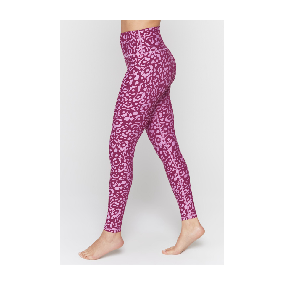 Spiritual Gangster Women's Intent Eco Jersey High Waist Legging Wildcat Print