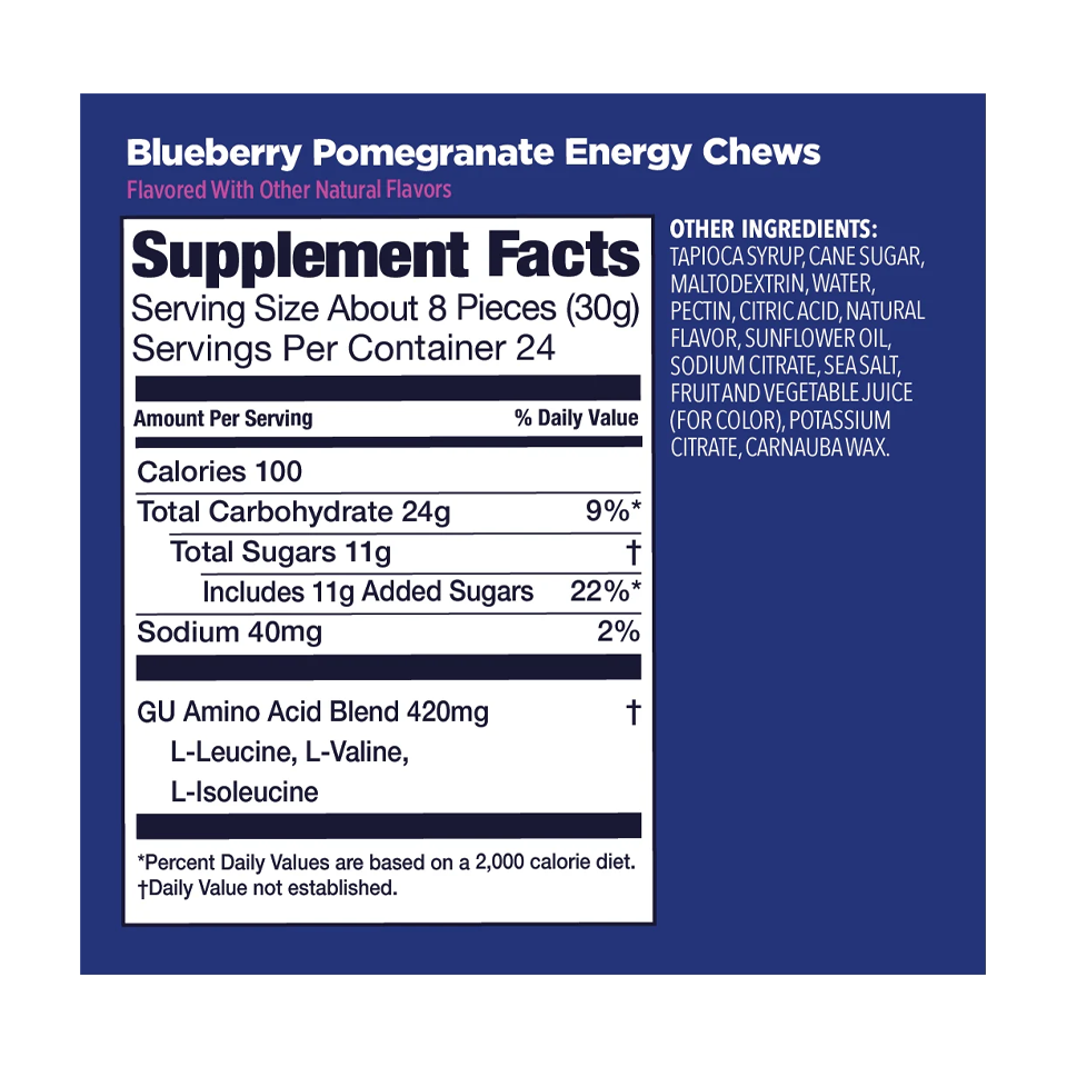 GU Energy Energy Chew Blueberry Pomegranate