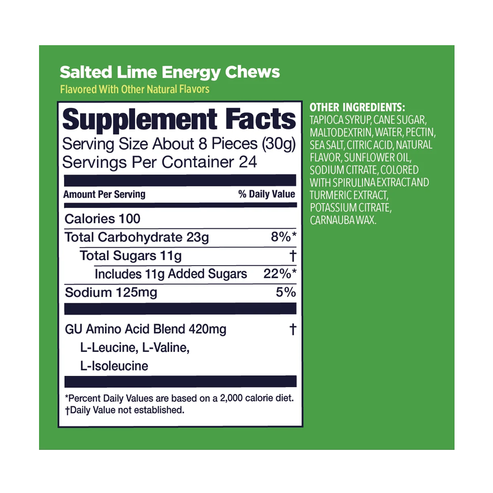 GU Energy Energy Chews Salted Lime