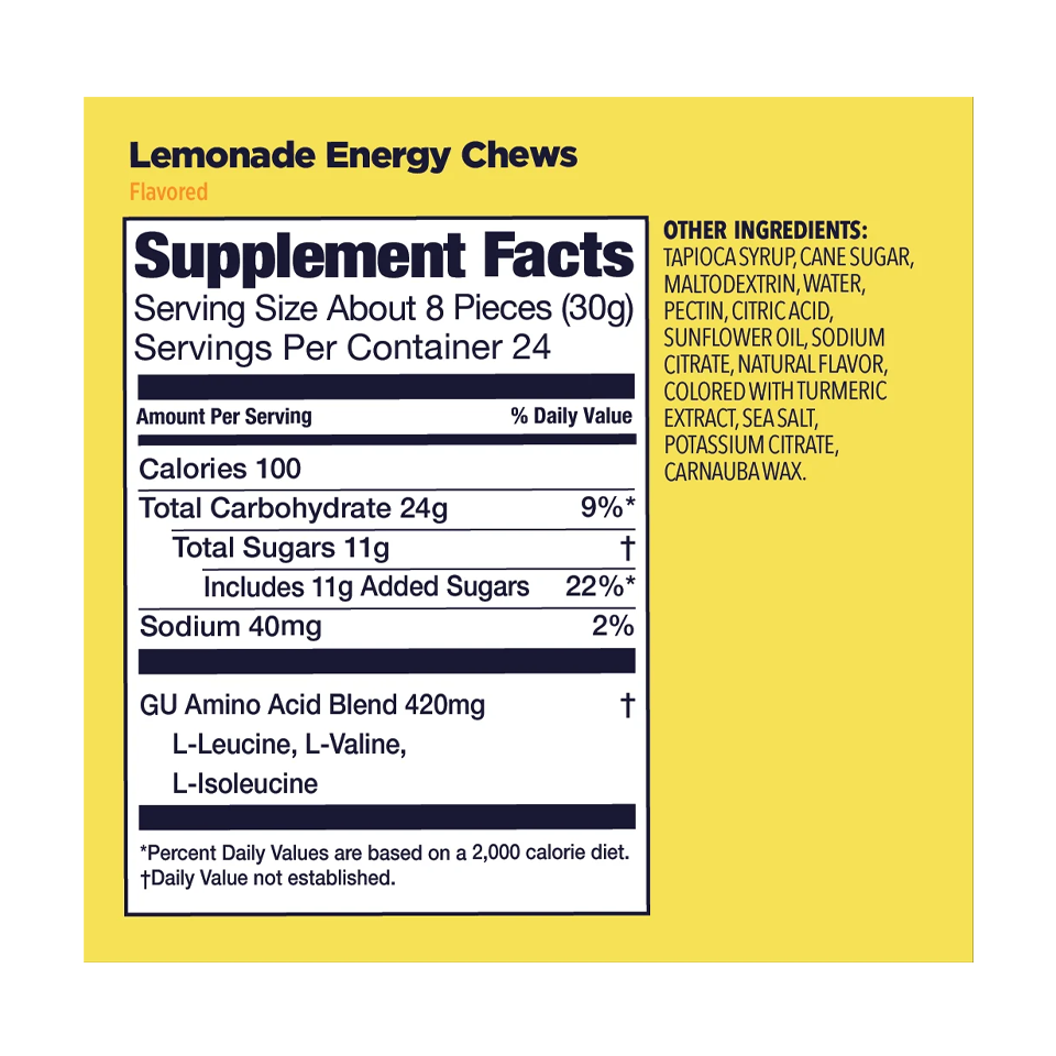 GU Energy Energy Chew Lemonade
