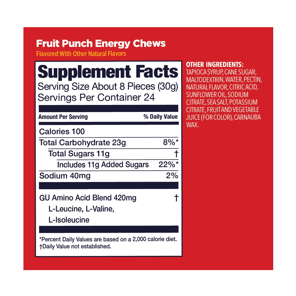 GU Energy Energy Chew Fruit Punch
